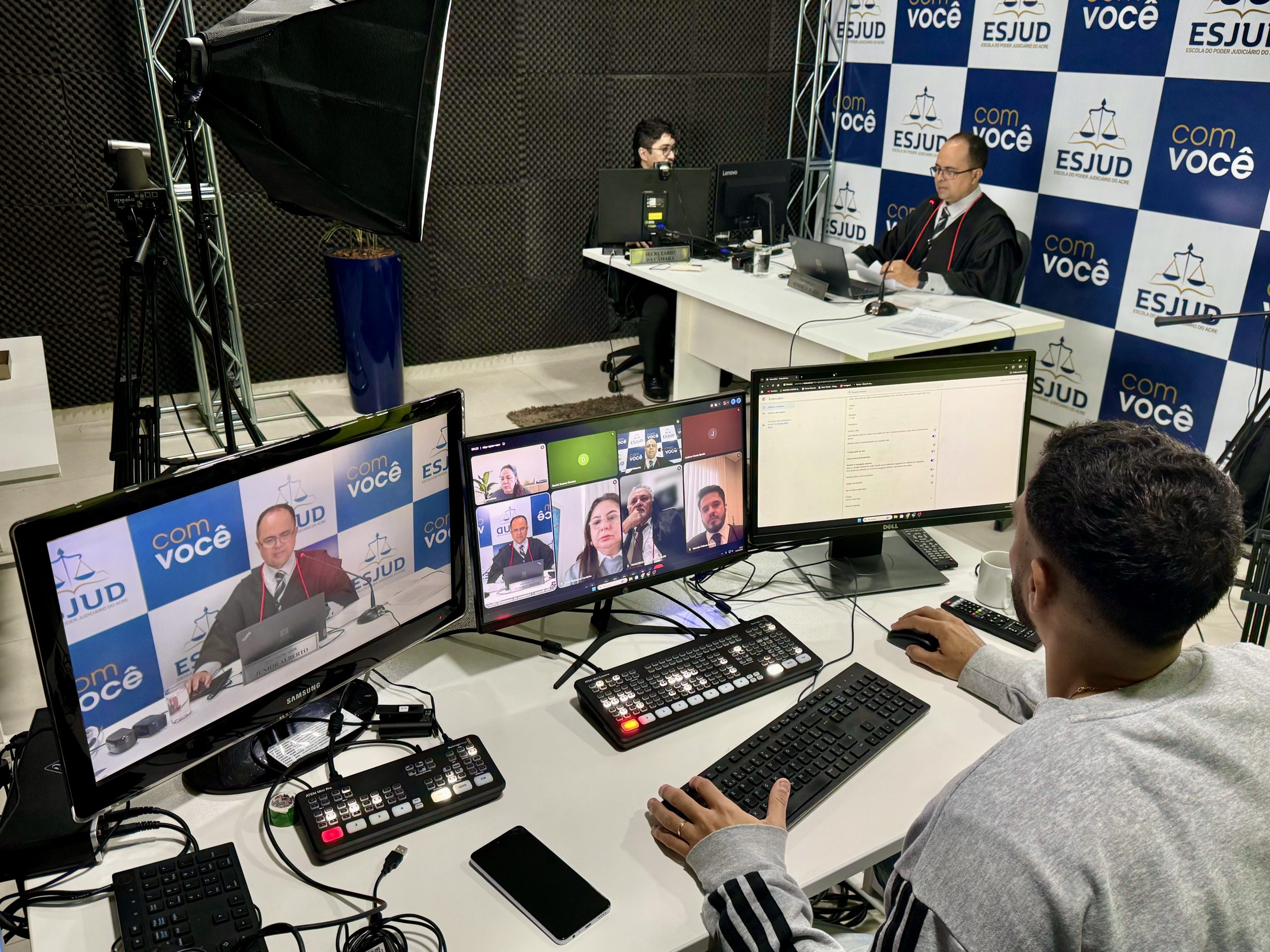 2ª Câmara Cível realiza sessão virtual na Escola do Poder Judiciário do Acre (Esjud)